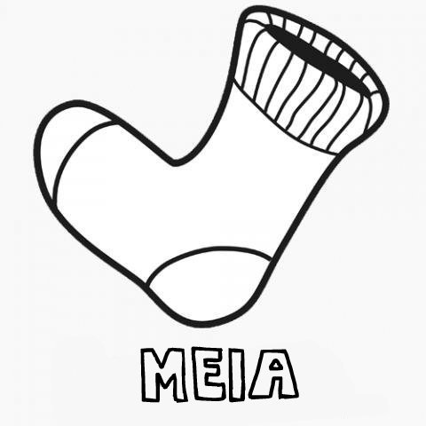 Desenho de meia para colorir com as crianças - Desenhos de roupas para ...