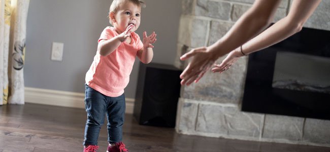 Os primeiros passinhos do bebê