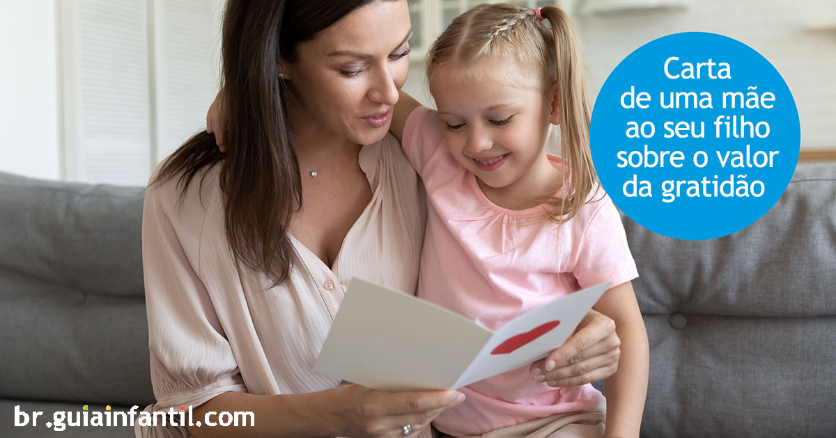 carta de uma mae ao seu filho sobre como agradecer