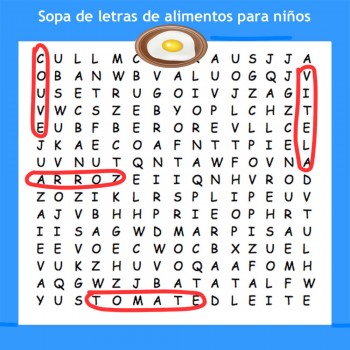 Caça palavras ou sopa de letras - Jogo para aumentar o vocabulário das  crianças