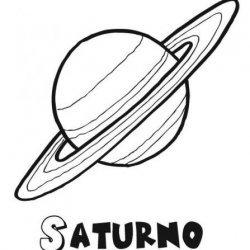Desenho do planeta Saturno para pintar