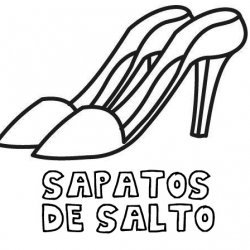 Desenho de sapatos de salto para pintar