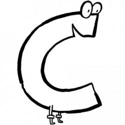 Desenho da letra C para imprimir