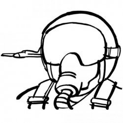 Desenho de piloto de avião para imprimir