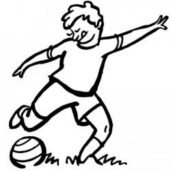 Desenho de jogador de futebol para pintar