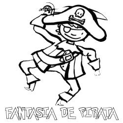 Desenho de fantasia de pirata para colorir