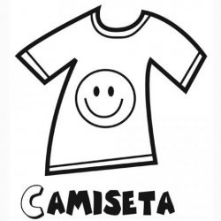 Desenho de camiseta para colorir