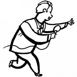 Desenho de um jornalista para imprimir