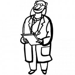 Desenho de médico para pintar