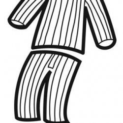 Desenho de pijama para pintar com as crianças