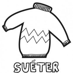 Desenho de suéter para pintar com as crianças