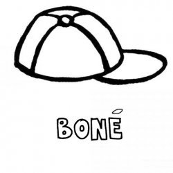 Desenho de um boné para pintar com as crianças