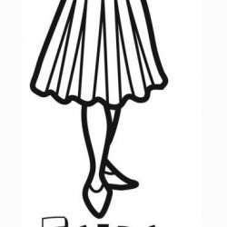 Desenho de saia para imprimir e pintar