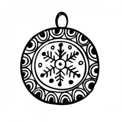 Bola de Natal para imprimir e colorir