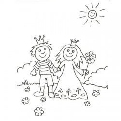 Desenho de pequeños príncipes para pintar