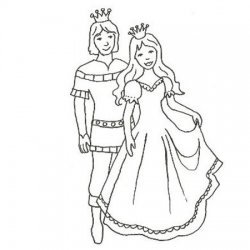 Desenho de príncipes para imprimir e pintar
