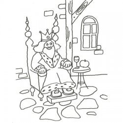 Desenho de um rei para colorir