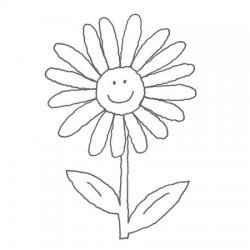 Desenho de margarida para pintar com as crianças