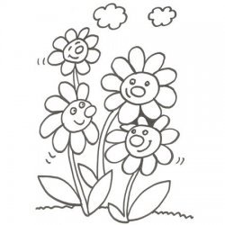 Desenho de margaridas para imprimir às crianças