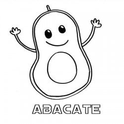 Desenho de um abacate para colorir