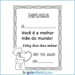 Diploma grátis para presentear à mamãe