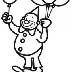 Desenho de um palhaço para colorir