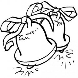 Desenho de sinos para colorir no Natal