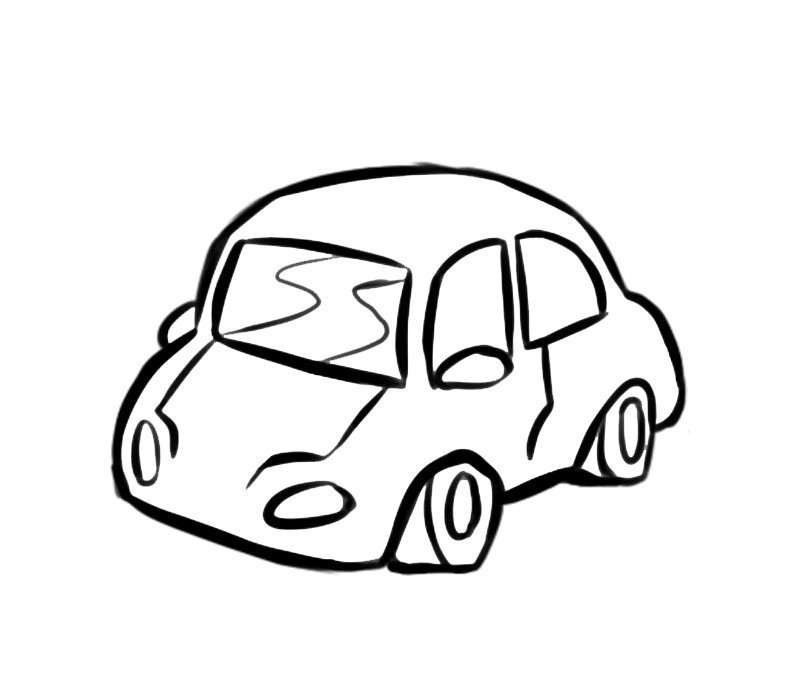 Desenho para imprimir de um carro