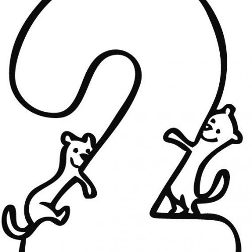 Desenho para colorir do número 2