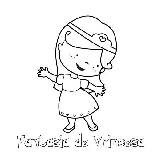 Desenho De Fantasia De Princesa Para Pintar 5875