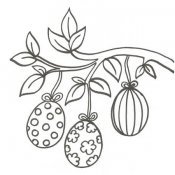 Desenho de ovos de Páscoa para colorir