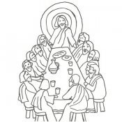 Desenho da última ceia de Jesús para pintar