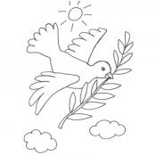 Desenho da pomba da paz para colorir
