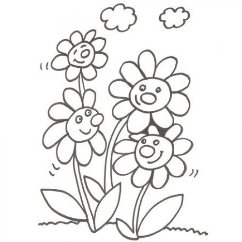 Desenho De Margaridas Para Imprimir às Crianças