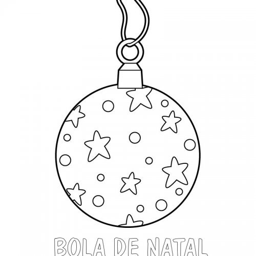 Desenho de bola de Natal para colorir