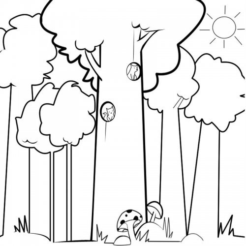 Total 104+ Imagen Dibujos De Bosques Para Colorear - Viaterra.mx