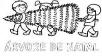 Desenhos de árvores de Natal para colorir e pintar