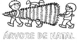 Natal: Desenhos de Arvores para Colorir