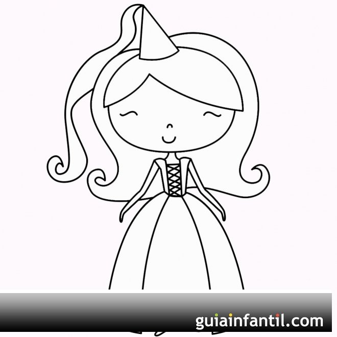 Desenho de Jovem princesa para Colorir - Colorir.com