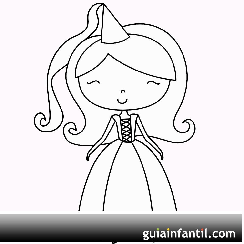 Desenho de Princesa no baile para Colorir - Colorir.com