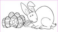 Desenhos de coelhos de Páscoa para pintar