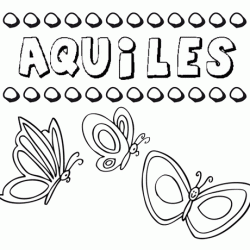 Desenho do nome aquiles