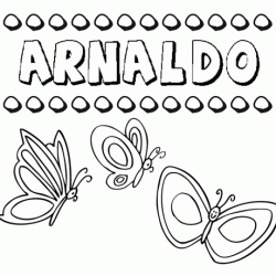 Desenho do nome Arnaldo para imprimir e pintar. Imagens de nomes