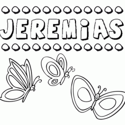 Desenho do nome Jeremías para imprimir e pintar. Imagens de nomes