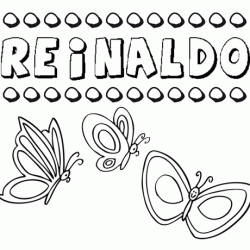 Desenho do nome Reinaldo para imprimir e pintar. Imagens de nomes