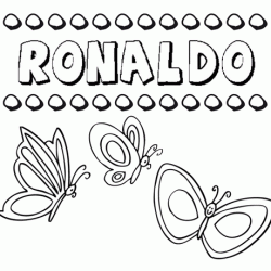 Desenho do nome Ronaldo para imprimir e pintar. Imagens de nomes