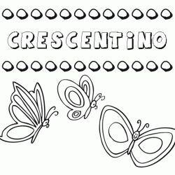 Desenho do nome Crescentino para imprimir e pintar. Imagens de nomes