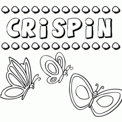 Desenho do nome Crispín para imprimir e pintar. Imagens de nomes