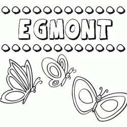 Desenho do nome Egmont para imprimir e pintar. Imagens de nomes