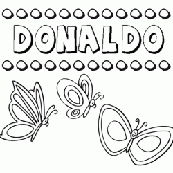 Desenho do nome Donaldo para imprimir e pintar. Imagens de nomes